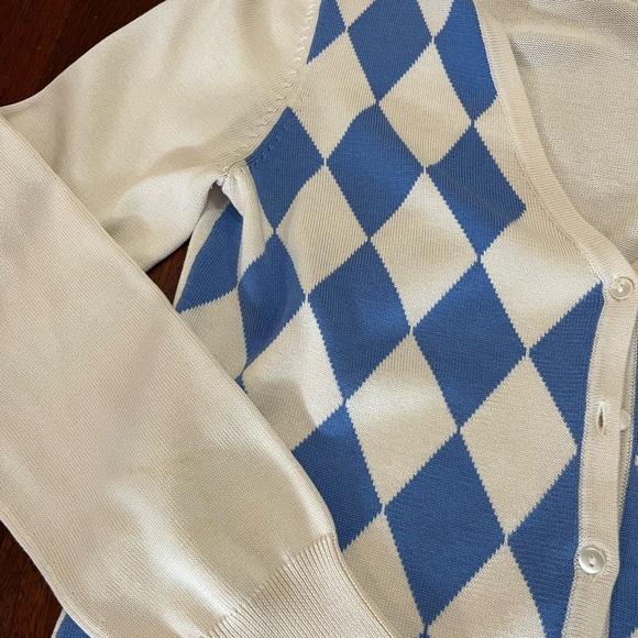 Brooks Brothers Cardigan and Blouse Argyle Set - Picture 8 of 13